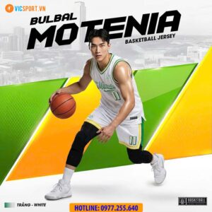 Quần áo bóng rổ Bulbal Motenia BRL03 màu trắng