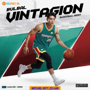Quần áo bóng rổ Bulbal Vingtagion BRL03 màu xanh rêu