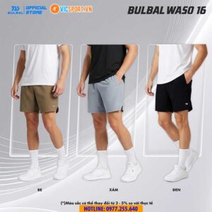 Quần thể thao nam Bulbal Waso 16 form ngắn chất dù