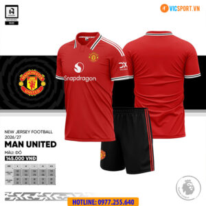Áo đá banh Clb Man United mùa giải 2026-2027 vải mè