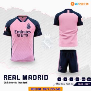 Áo đá banh Clb Real Madrid mùa giải 2026-2027 vải thun lạnh
