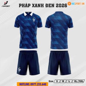 Áo đá banh đội tuyển Pháp WC 2026 vải thun lạnh