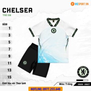 Quần áo đá banh trẻ em Clb Chelsea mùa giải 2026-2027