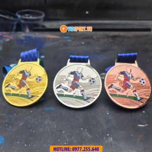 Huy chương bóng đá hình cầu chạy sút bóng