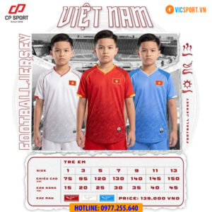 Quần áo trẻ em đội tuyển Việt Nam design