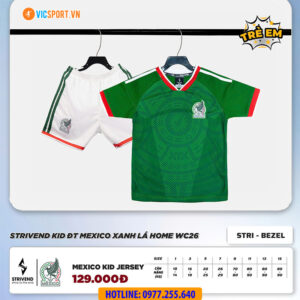 Áo đá banh trẻ em đội tuyển Mexico WC 2026