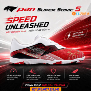 Giày đá banh Pan thái lan Sonic 5 đế IC đá sân nhân tạo