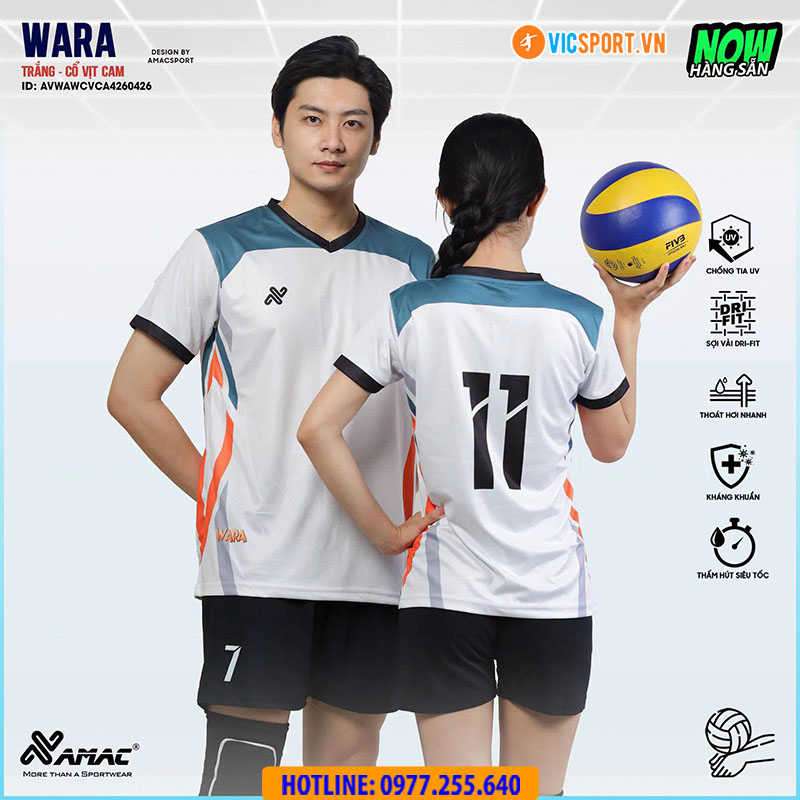 Quần áo bóng chuyền Amac Wara nam nữ - Hình ảnh 5